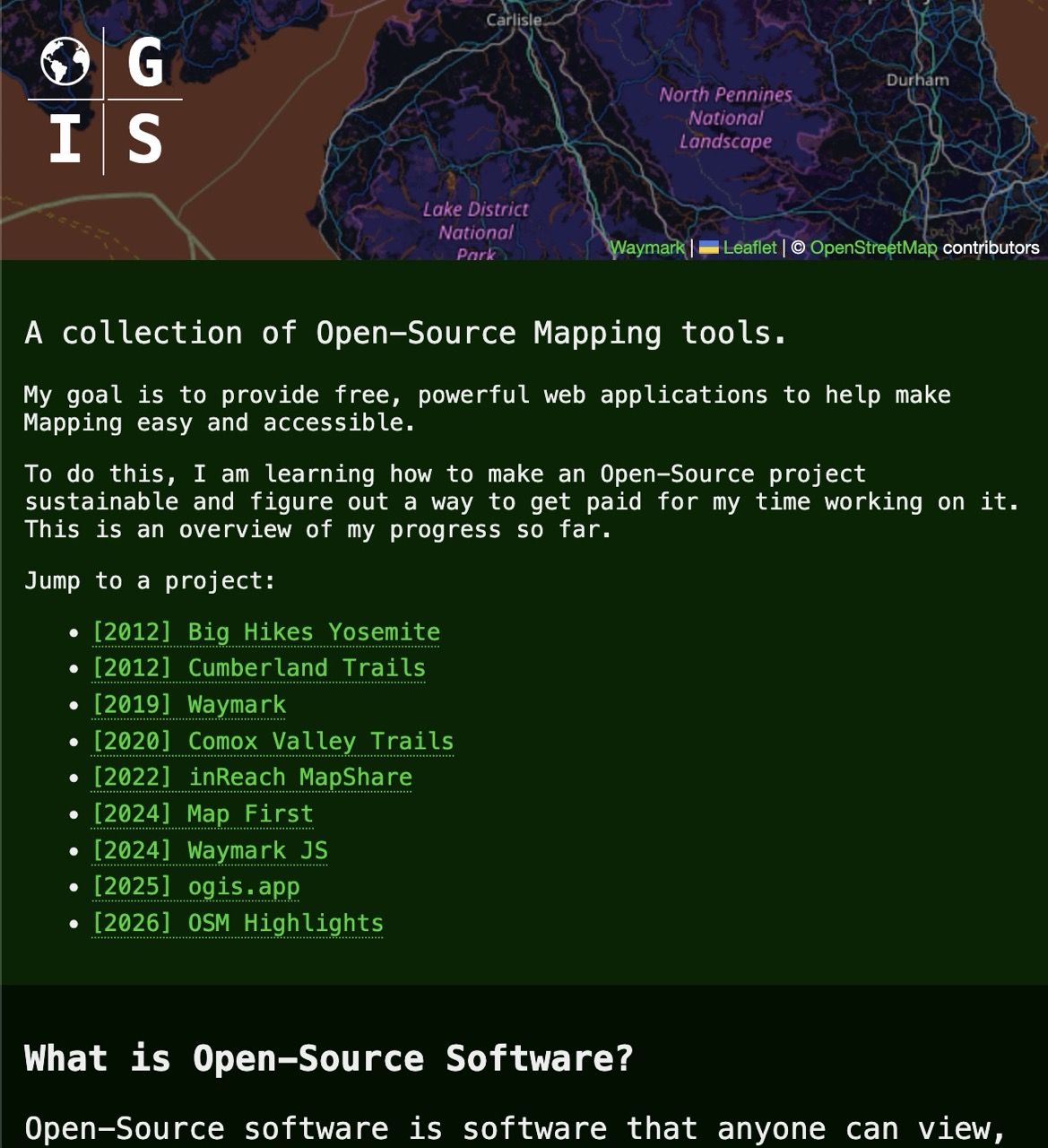 Open GIS Website