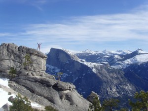 At Yosemite Point, with Half Dome in the background