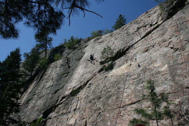 Climbing at the Skaha Bluffs
