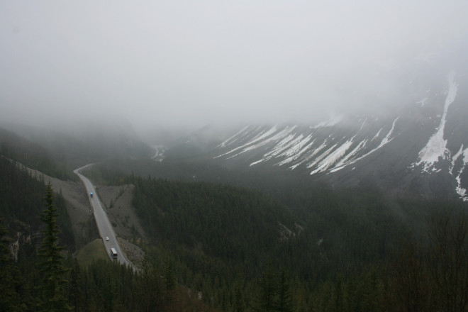 The Icefields Parkway. Well... just clouds and a road really.