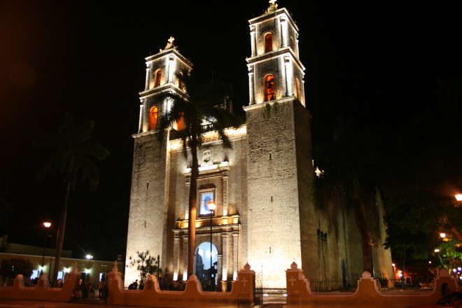 Night church - Valladolid, Yucatán