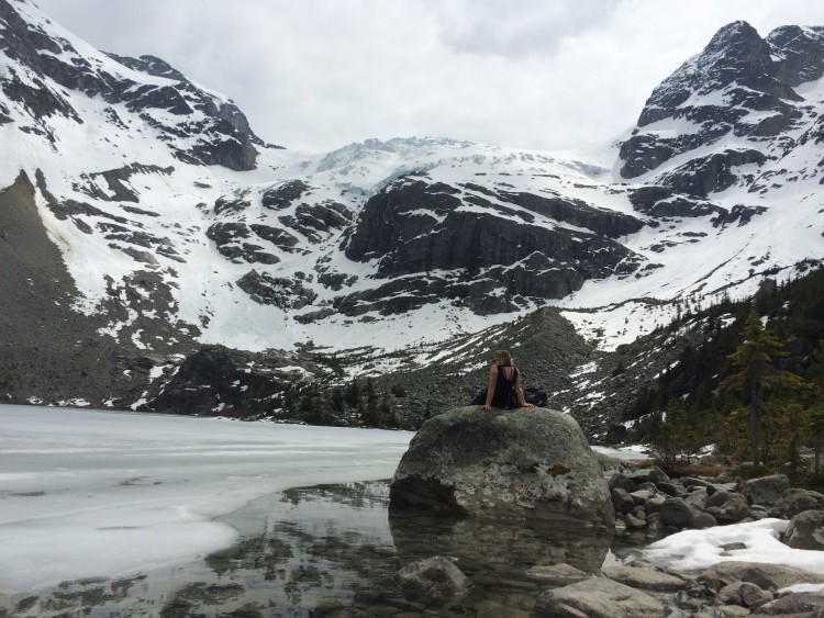 Taking in the view at Upper Joffre Lake