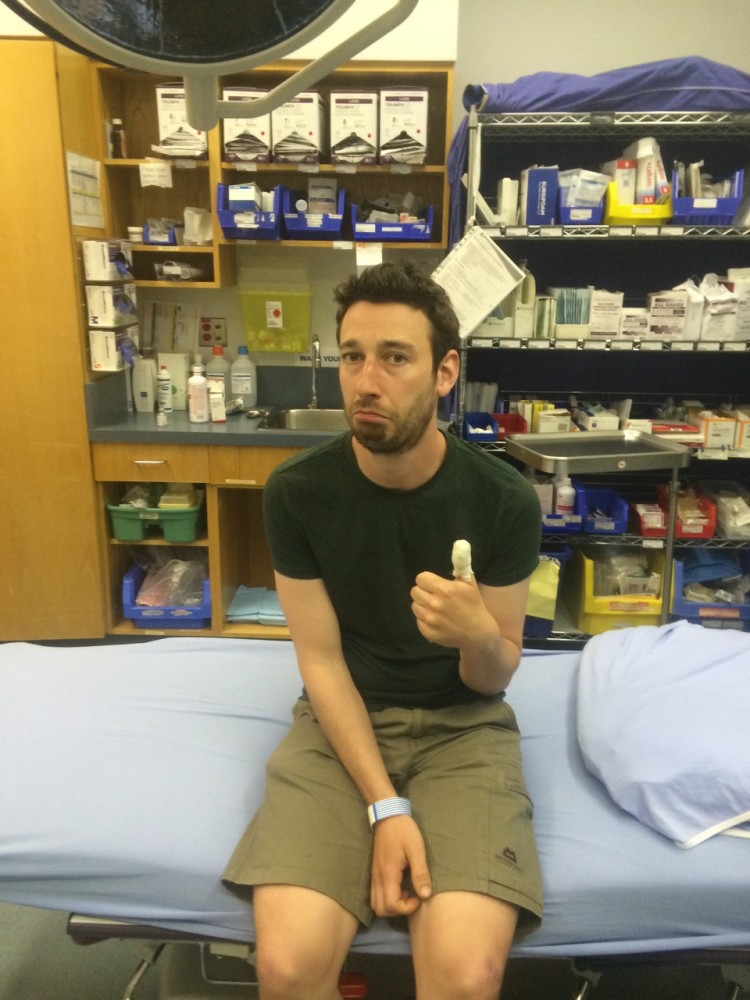 Thumbs up to my first Canadian hospital trip