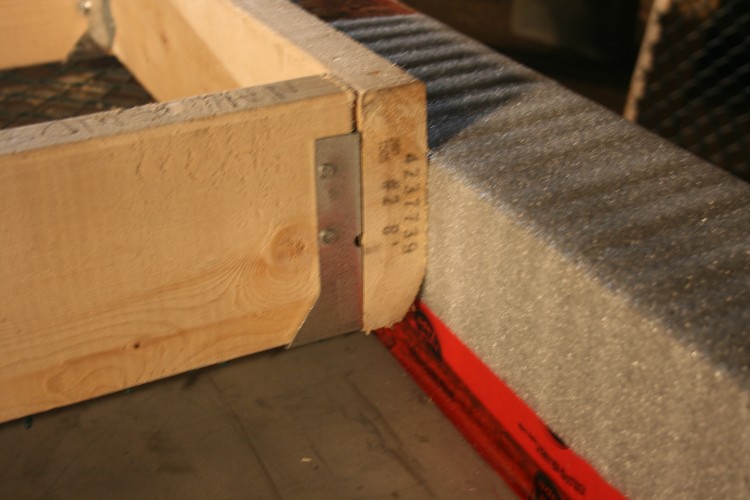 Showing the foam underlay which prevents the metal and wood touching
