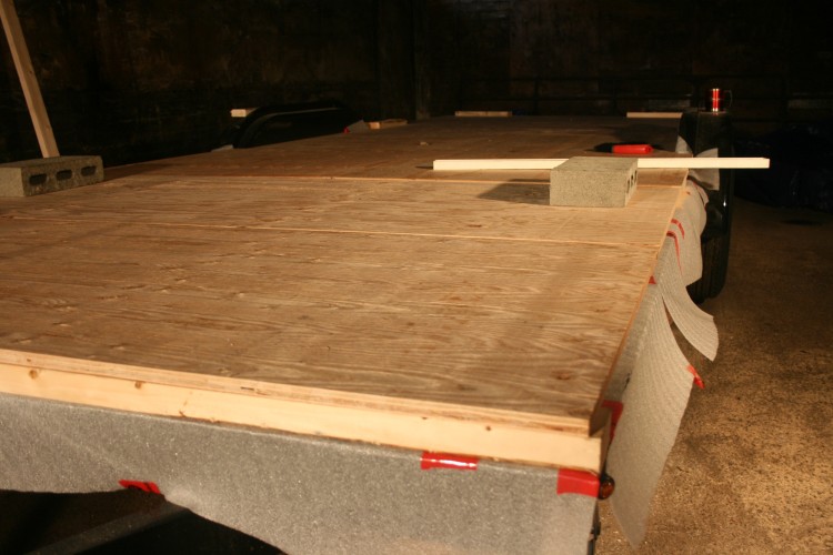 Getting the plywood subfloor cut to size