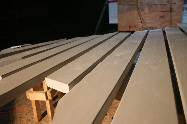 Stained fascia boards