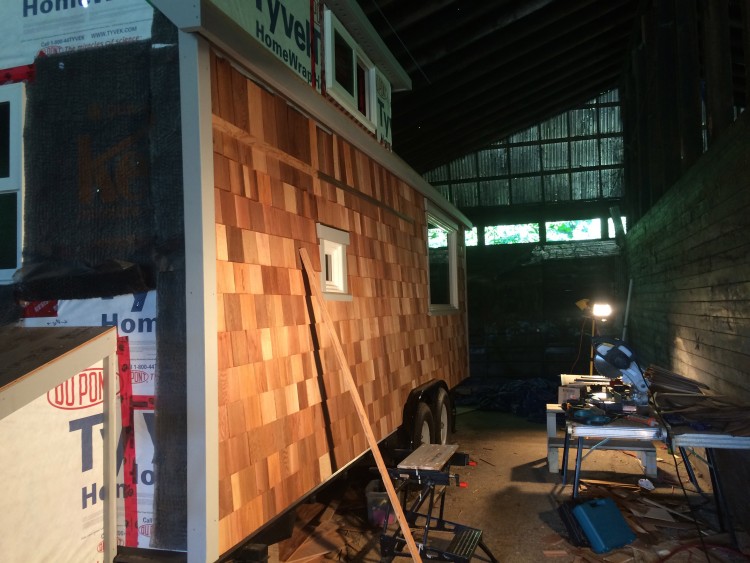 Just about to finish off the first wall